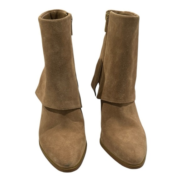 JESSICA SIMPSON Coulton Suede Foldover Bootie Sandstone Size 9 - Picture 4 of 9